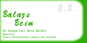 balazs beim business card
